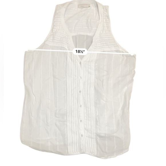 Prana Nieves sleeveless tank top pin tuck white large - Picture 10 of 11